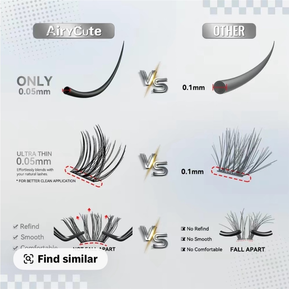 AiryCute Eyelash Extensions - Black - Picture 4 of 7